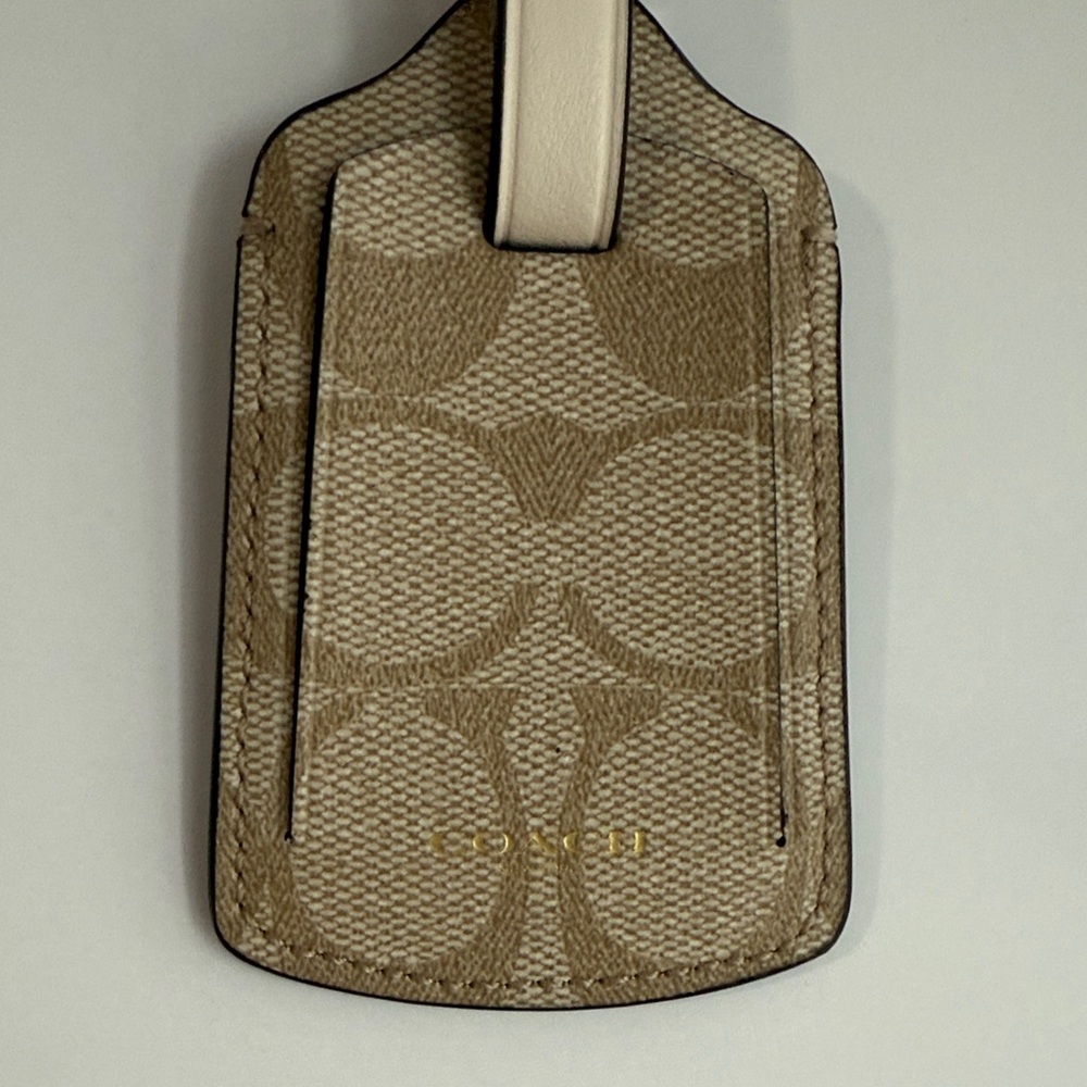 Coach Tan and Cream Luggage Tag - Picture 3 of 5